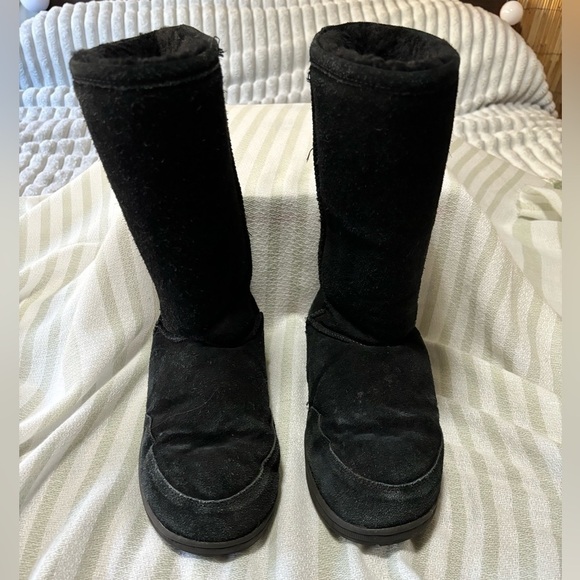 BEAR PAW Black Classic Snow Winter Boots Women’s Size 10 Black Faux Fur Lining - Picture 2 of 16